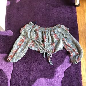 Off the shoulder crop top